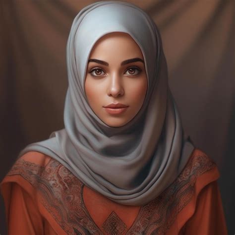 Premium Ai Image Muslim Girl Portrait