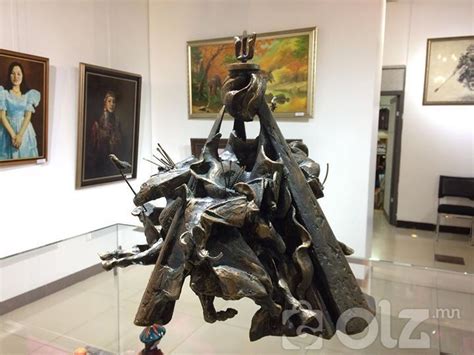 МУЭ-н шагналт уран барималч Л.Гантөмөр 'Сэтлэлт' холимог техник, MUEn ...