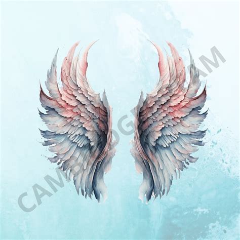 Angel Wings Watercolor Clipart Png Angel Wings Lip Art Cute Angel