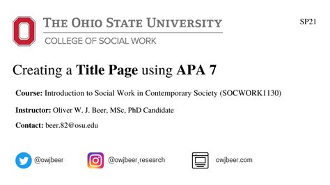 Apa Style 7th Edition Student Paper Formatting Title Page Youtube