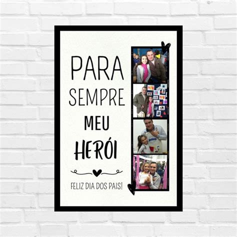 Quadros Personalizados Especial Dia Dos Pais 20x30cm Elo7