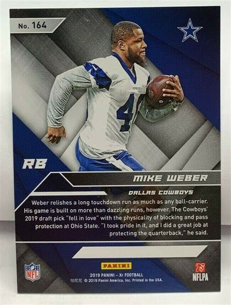 Panini Xr Rookies Purple Mike Weber Rc For Sale