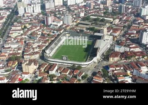 Panning wide of famous Urbano Caldeira Stadium at Coastal City of ...