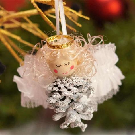 Pine Cone Angel Ornament Craft DIY A Simple Holiday Or Christmas Craft