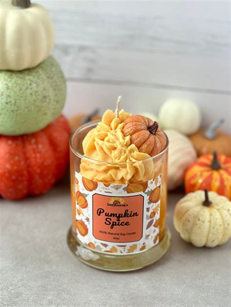 Pumpkin Spice Soy Candle Fall Decor Candle Fall Dessert Etsy