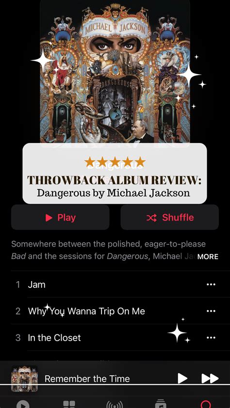 Throwback Album Review Dangerous By Michael Jackson — Pacer Times