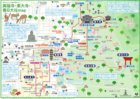 奈良公園 マップ｜旅をおもしろくする観光地図 今八 旅行マップ 東大寺 観光マップ