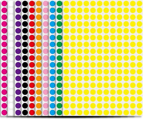 Sticky Coloured Dots Self Adhesive Coloured Dot Stickers In