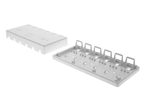 6 Port Surface Mount Box White Computer Cable Store