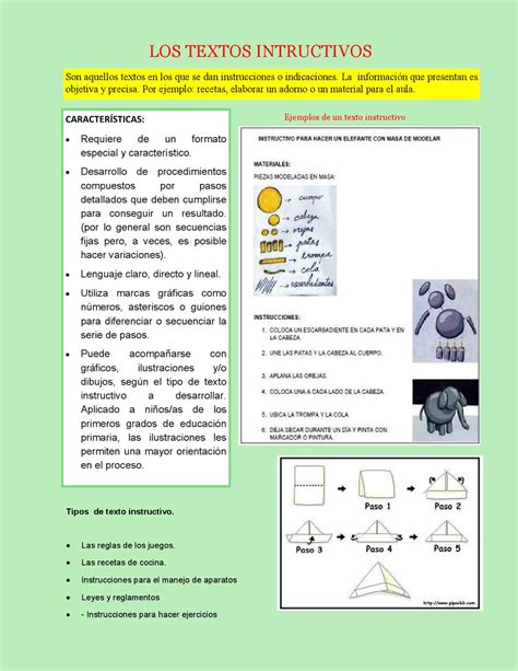 Ejemplos De Textos Instructivos Para Ninos De Primaria Nuevo Ejemplo Images