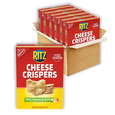 Ritz Cheese Crispers Four Cheese And Herb Chips 7 Oz Pack Of 6 Books