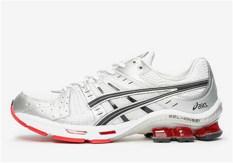 asics gel kinsei og silver red sneakernewscom