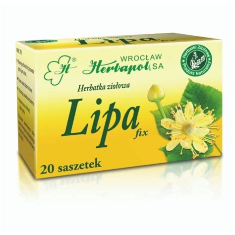 Herbata Ziołowa Herbapol Lipa 20x2g w saszetkach naturalna bez