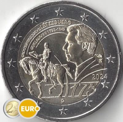 Euros Luxemburgo A Os Muerte Del Gran Duque Guillermo Ii Unc