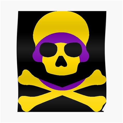 Pirate Jolly Rodger In Intersex Pride Flag Colors Poster For Sale By Caelanpride Redbubble