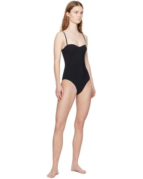 Totême Toteme Black Bra One Piece Swimsuit Lyst