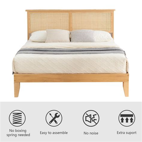 Bay Isle Home Stavern Mid Century Natural Platform Bed And Reviews Wayfair