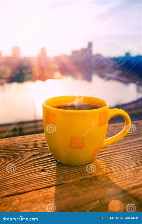 Morning coffee in sunrise stock photo. Image of taste - 39344316