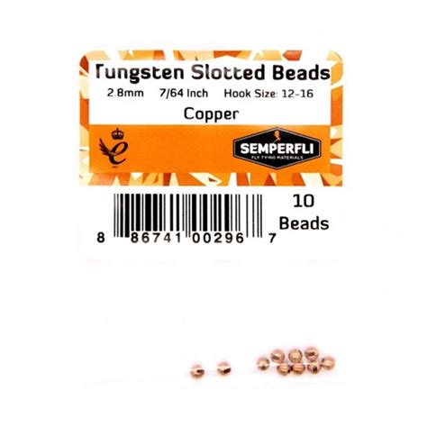 Tungsten Slotted Beads Mm Inch Copper Us Semperfli