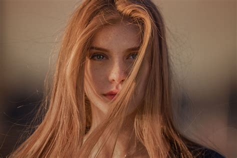Freckles Portrait Redhead Women Model Face Blonde HD Wallpaper Rare Gallery