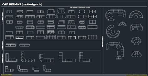 Download Free AutoCAD Blocks file – FURNITURES: SOFA SET’S | CAD Designs