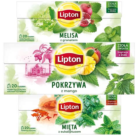 Herbata Lipton Zioła świata MIX smaków 13777579235 Allegro pl