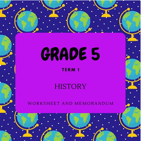 Gr5geographyterm 1worksheet And Memo • Teacha