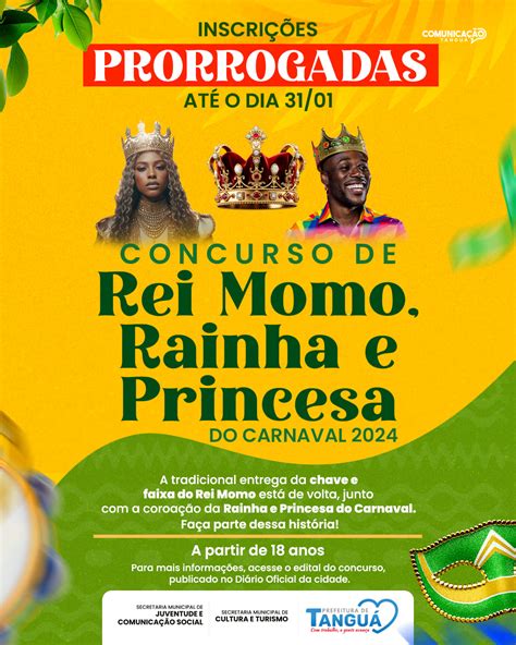 Prorrogadas as inscrições do concurso para escolha do Rei Momo da