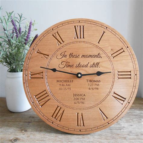 Personalized In These Moments Time Stood Still Clock Wood Clocks