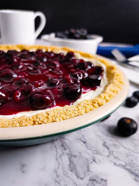 Quick No Bake Blueberry Cheesecake Pie Recipe U Keep Cooking