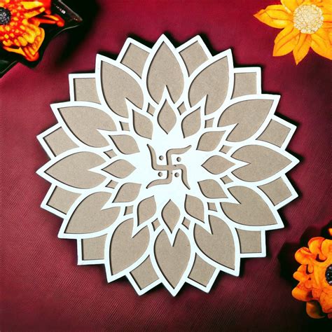 12 Inch Diy Mdf Reusable Rangoli Mat Rangoli Kit Rangoli Decorations