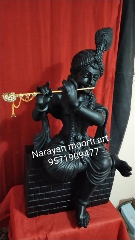 Plain Hindu Black Marble Krishna Statue For Worship At Rs In Jaipur