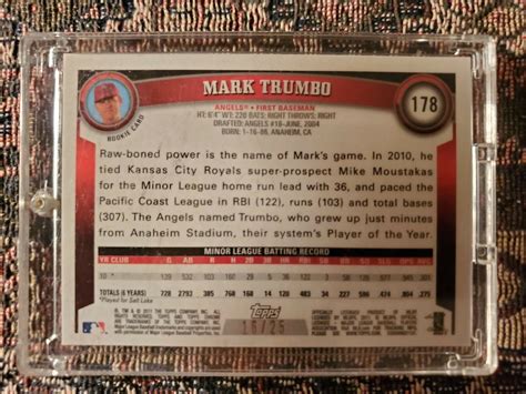 2011 Topps Chrome Red Refractor 178 Mark Trumbo 25 RC For Sale