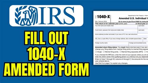 How To Fill Out Form 1040 X Amended Form 1040 X Tax Return Complete Step By Step Tutorial 2024