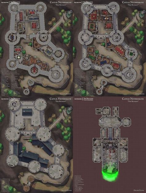 Castle Netherbane 47x62 The Rookery Building Map The Reclusive