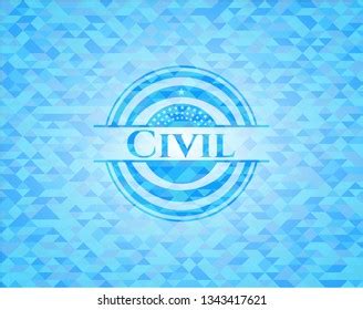 Civil Sky Blue Emblem Mosaic Ecological Stock Vector Royalty Free