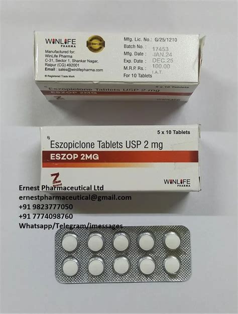 Eszopiclone Tablets Usp 3 Mg For Hospital At Rs 156 Stripe In Nagpur Id 2853352929933