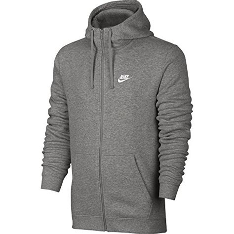 Nike Herren M Nsw Club Hoodie Fz Bb Grau Dk Grey Heather M Günstig