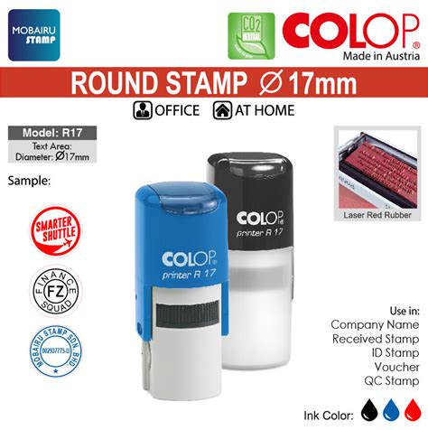 Colop Round R Rubber Stamps Customized Text Self Inking Printer