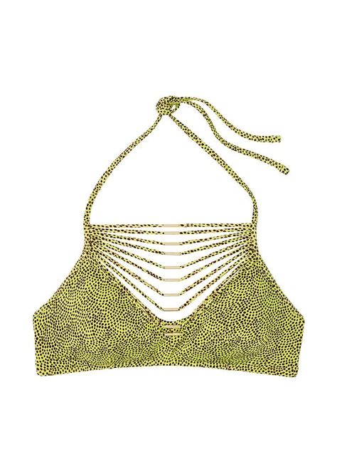 VS Archives Askılı Halter Yaka Bikini Üstü Desenli Victoria s Secret
