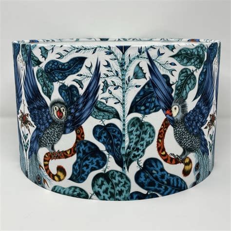 Emma J Shipley Amazon Jungle Parrot Design Drum Lampshade Fait Par Moi