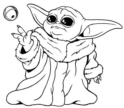 Desenhos Do Baby Yoda Para Colorir Pop Lembrancinhas