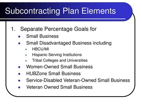 Ppt Subcontracting Plans Powerpoint Presentation Free Download Id 305373