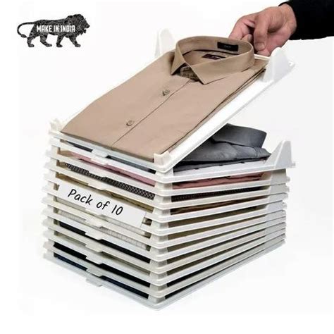 White Plastic T Shirt Shirt Organiser For Home At Pack In Ahmedabad