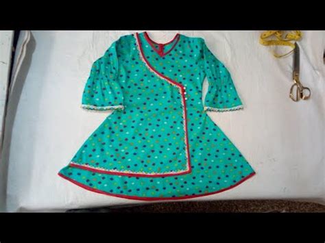 Angrakha Style Frock Cutting Stitching Anarakali Cotton Frock Youtube