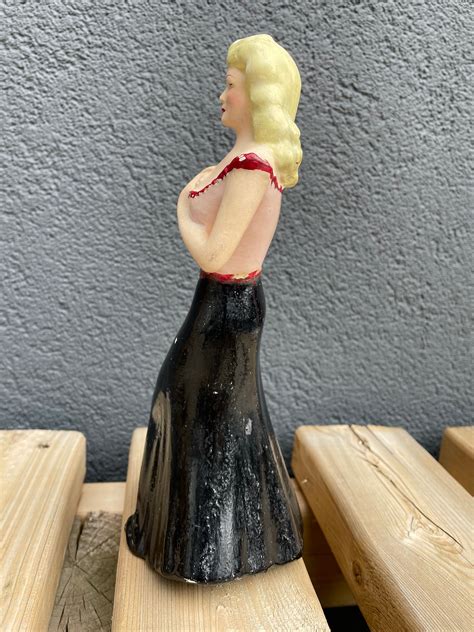 Vintage S Pinup Glass Ceramic Home Decor Pin Up Girl Sexy Women Lady Blonde S Retro Art