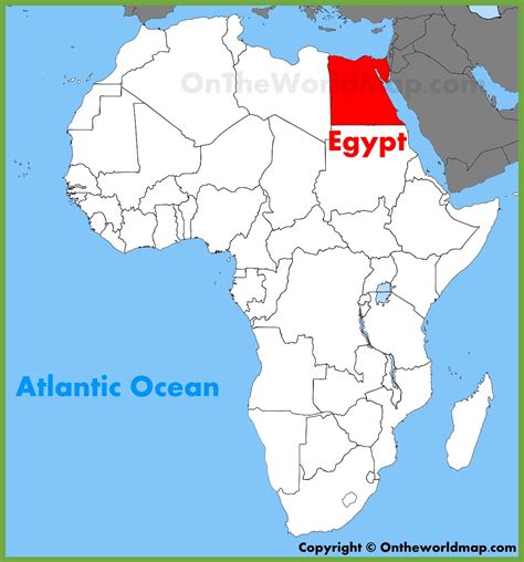 Egypt Location On The Africa Map