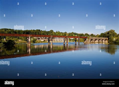 The Blackwater River And Old The Railway Bridge Cappoquin County