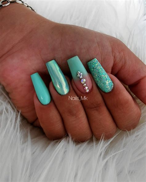 summer nails türkis turquoise sommer nägel 2020 Nägel türkis Türkis