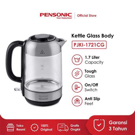 Jual PENSONIC Kettle Glass Electric Teko Kaca Listrik Teko Air